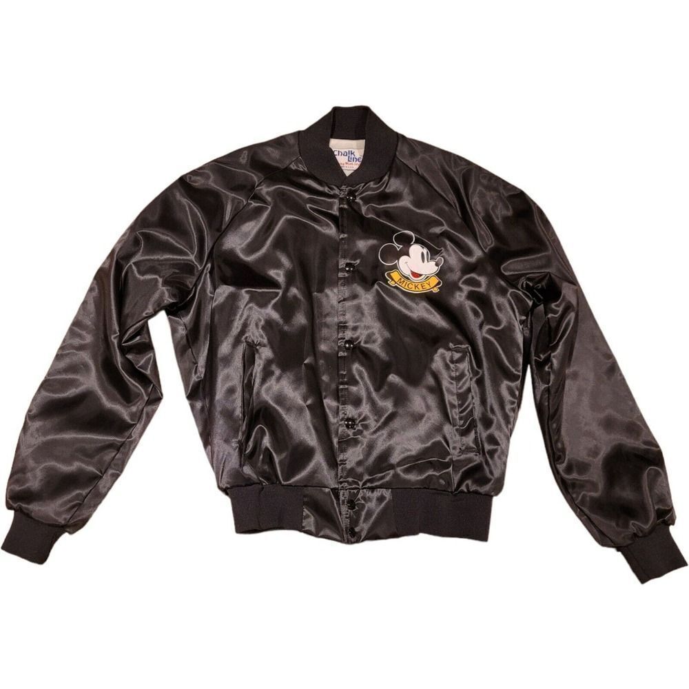 Chalk Line Vintage Disney Mickey Mouse Satin Jacket Size Medium READ